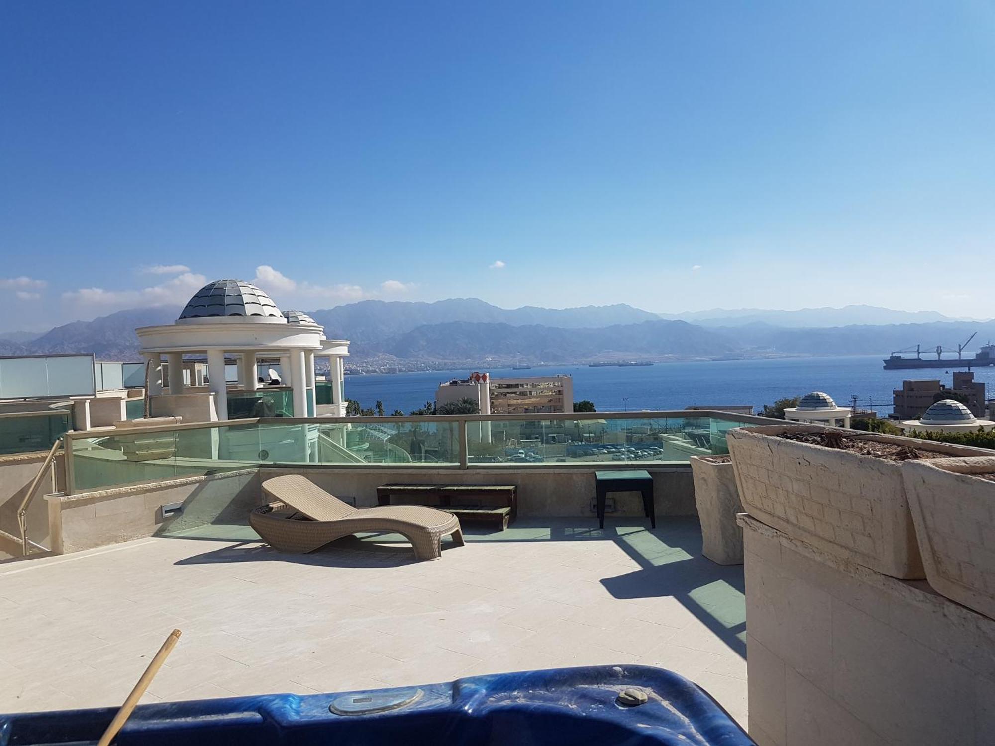 Palmore Top Luxury Penthause With Juccuzi First Line Of The Seaside Apartment Eilat Bagian luar foto