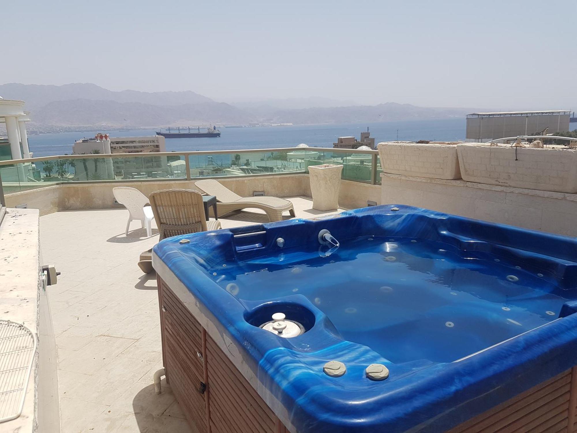 Palmore Top Luxury Penthause With Juccuzi First Line Of The Seaside Apartment Eilat Bagian luar foto